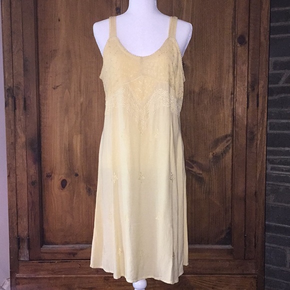 SOLD. Yellow embroidered sundress. - Picture 1 of 6